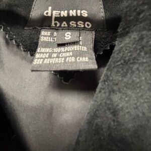 Dennis Basso Genuine Suede Black. Size 4